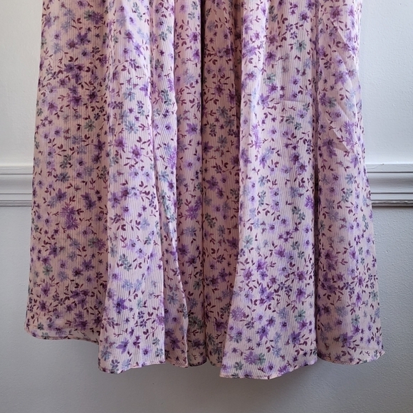 Rachel Parcell Off-The-Shoulder Chiffon Smocked Watercolor Midi Dress New 2/XS - Picture 12 of 16